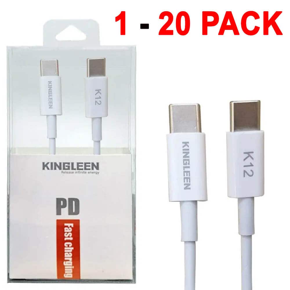 1X 10X 20X KINGLEEN (K12) 1M 2.1A Super Fast Charging PD USB Type C to Type C Cable Charger Data Sync Cord For Samsung Android 1X 10X 20X KINGLEEN (K12) 1M 2.1A Super Fast Charging PD USB Type C to Type C Cable Charger Data Sync Cord For Samsung Android
